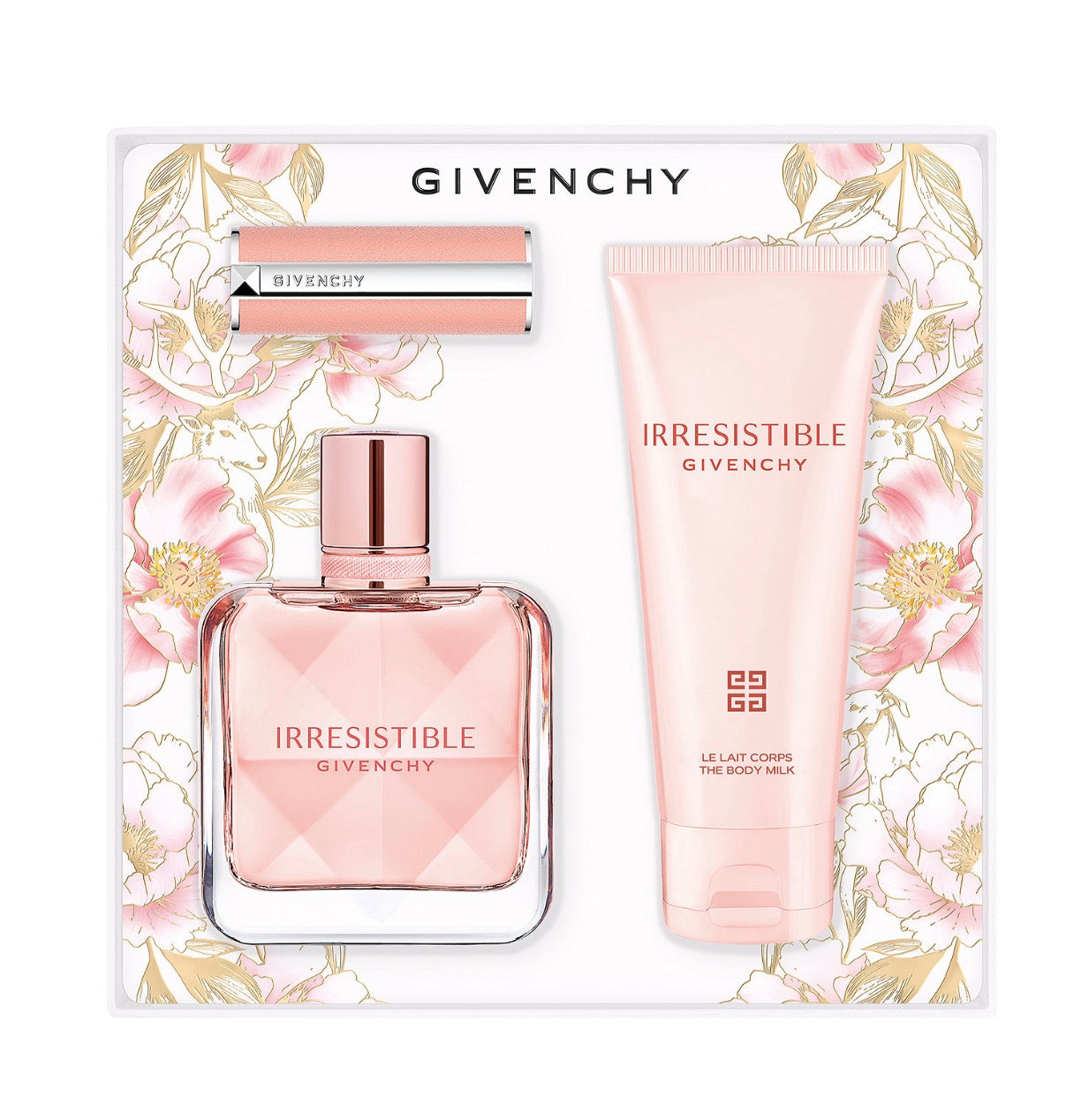 Givenchy 3-Pc. Irresistible Eau De Parfum and Rose Perfecto Lip Balm Gift Set